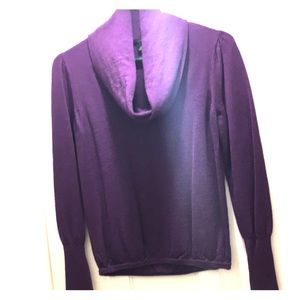 Ann Taylor Plum Cowl Neck Sweater